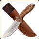 Elk Ridge Knives - Fixed Blade - 4" Blade - 3Cr13MoV - Brown Zebra Wood Handle w/Leather Sheath - ER-200-03D