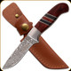 Elk Ridge Knives - Fixed Blade - 3.75" Blade - 3Cr13MoV - Brown Packwood Handle w/Leather Sheath - ER-200-20BR