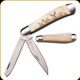 Elk Ridge Knives - Manual Folding - Gentleman's Trapper Knife - 3" Blade - 3Cr13MoV - Ivory Bone Handle w/Lasered Deer Artwork - ER-220DR