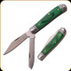 Elk Ridge Knives - Manual Folding Knife - Gentleman's Trapper Knife - 2.75" Blade - 3Cr13MoV - Green Packwood Handle - ER-220GW