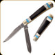 Elk Ridge Knives - Manual Folding - Gentleman's Trapper Knife - 3" Blade - 3Cr13MoV - Black Mother of Pearl/Stone Handle - ER-954MSC