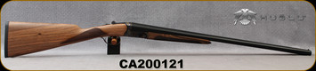 Huglu - 20Ga/3"/26" - Model 200A - SxS Single Trigger - Grade II English Grip Turkish Walnut/Hand-Engraved Case Hardened Receiver/Chrome-Lined Barrels, 5pc. Mobile Choke, Sku: 8681715394824-2, S/N CA200121