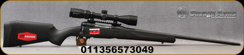 Savage - 6.5Creedmoor - Model 110 Apex Hunter XP - Bolt Action Rifle - Black Synthetic Stock/Matte Black Finish, 24" Barrel, 4 Round DBM, Vortex Crossfire II 3-9x40 Riflescope, AccuTrigger, Mfg# 57304