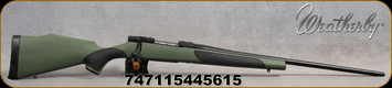 Weatherby - 223Rem - Vanguard Synthetic Green - Bolt Action Rifle - Greeen Monte Carlo Griptonite Synthetic Stock w/Black Touch Panels/Matte Blued Finish, 24"Barrel #2 Contour, 5 Round Hinged Floorplate, Mfg# VGY223RR4O