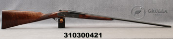 Grulla - 410Ga/3"/28" - 209H - SxS - Round Body Action - English Grip Select Turkish Walnut Stock/Case Hardened, Engraved Receiver/forged fine steel Demibloc barrels, Fixed(IM/F)chokes, Silver Oval fitted on stock, Canvas Case - S/N 310300421
