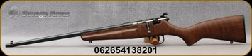 Savage - 22LR - Rascal - Left Hand - Bolt Action Single Shot Rifle - Hardwood Stock/Blued Finish, 16"Barrel, Adjustable Peep Sight, Mfg# 13820