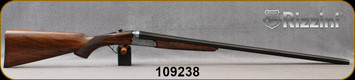 Rizzini - 16Ga/2.75"/29" - BR550 Round Body - Oil-Finish Turkish Walnut Stock w/ Checkered Pistol Grip, Rounded Forend/Splinter Forend/Ornamental scroll engraved Scalloped Receiver/Blued Barrels, Single Select Trigger, Mfg# 139288, S/N 109238