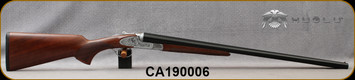Huglu - 12Ga/3"/28" - 200AC - SxS Single Trigger - Select Turkish Walnut/Silver Receiver w/Gr5 Hand Engraving/Blackened Chrome Finish/Chrome-Lined Barrels, 5pc. Mobile Choke, SKU# 8681715398402, S/N CA190006