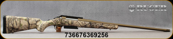 Ruger - 6.5PRC - American - Go Wild Camo I-M Brush/Burnt Bronze Cerakote, 24"Threaded(5/8"-24) Barrel, Ruger Marksman Adjustable trigger, Factory-installed, one-piece Picatinny scope base, Mfg# 36925