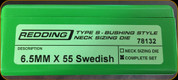 Redding - Type S-Bushing Neck Sizing Die Set - 6.5mm x 55 Swedish - 78132
