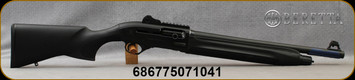 Beretta - 12Ga/3"/18.5" - Model 1301 Tactical - Gas operated Semi-Auto - Black Synthetic/Matte Black Finish, Adjustable ghost-ring rear, blade front sight and Pictanny optics rail, Mfg# 7R1B51131CA11