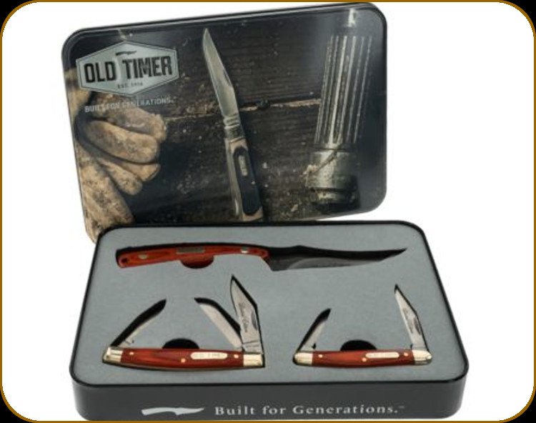 Old Timer - 3 Knife Rosewood Handle Combo w/Gift Tin - 1158657 - Prophet  River Firearms