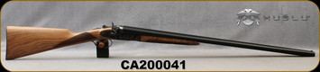 Huglu - 12Ga/3"/30" - 201HRZ - Hammer Sidelock - SxS Double Trigger - Grade AA Turkish Walnut English Stock/Case Hardened Receiver/Black Chrome/Chrome-Lined Barrels, 5pc. Mobile Chokes, SKU# 8681744308939-2, S/N CA200041
