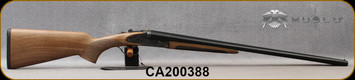 Huglu - 20Ga/3"/26" - 200AC - SxS Single Trigger - Grade AA Turkish Walnut/Case Hardened Receiver w/Gr5 Hand Engraving/Blued Barrels, 5pc. Mobile Choke, SKU# 8682109405331-2, S/N CA200388