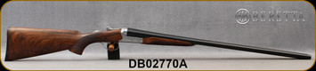 Beretta - 12Ga/3"/28" - Model 486 Parallelo Floral - SxS - Grade AAA Walnut Pistol Grip Stock w/Beavertail forend/Floral Engraved Receiver/Blued Barrels, Fixed(3/1)chokes, 10x5.5Rib, Mfg# A5Y166AC431E10- Demo Model, unfired in original case/box