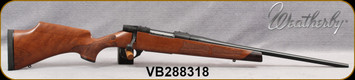 Weatherby - 223Rem - Vanguard Camilla - Bolt Action Rifle - Grade A Turkish Walnut Stock w/Rosewood Forend & Grip Caps/Matte Bead Blasted Blued Finish, 20" Barrel, Hinged Floorplate, Mfg# VWR223RR0O, S/N VB288318