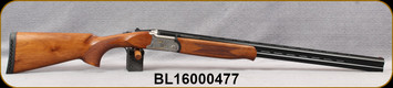 TriStar Arms - 16Ga/2.75"/28" - Trinity - Over/Under Shotgun - Select Turkish Walnut w/Schnabel Forend/Acid-Etched Receiver w/24K Gold Inlay/Blued, vent-rib barrels, Fiber Optic Front Sight, Extractors, Mfg# 33106, S/N BL16000477