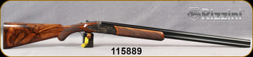 Rizzini - 20Ga/3"/29" - Regal EL - O/U Boxlock - Select Grade 3 Turkish Walnut Checkered Prince of Wales Stock/Roundbody Steel frame w/sideplates & Hand finished scroll engraved Case hardened receiver/Blued Barrels, Auto Ejectors, S/N 115889