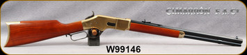 Cimarron - Uberti - 38WCF (38-40Win) - Model 1866 Yellowboy Short Rifle - Lever Action - Walnut Stock/Brass Receiver/Standard Blue Finish, 20"Octagon Barrel, 10-Round Capacity, Mfg# CA225, S/N W99146