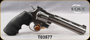 Consignment - Colt - 357Magnum - Python CTG - D/A Revolver - Checkered Black Rubber Grips/Stainless Finish, 6"Vent Rib Barrel, Manufactured in 1983, spare sights - in Chrome RedHead hard case