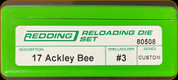 Redding  - Full Length Dies - 17 Ackley Bee - Custom - 80508