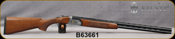 Fausti - 20Ga/3"/28" - Conrad Extra - O/U - Walnut Pistol Grip Stock/Laser Engraved Silver Receiver/Blued, Vent-Rib Barrels, Ejectors, 5pcs Choke, S/N B63661
