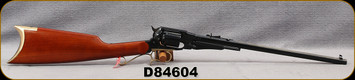 Cimarron - 44Caliber Percussion - Model 1858 Remington Revolving Carbine - Walnut Stock w/Brass Butt Plate & Trigger Guard/Blued Finish, 18"Barrel, Mfg# CA120, S/N D84604