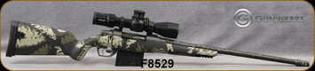 Gunwerks - 300WM - ClymR Rifle System - Halo Green Carbon - Carbon Fiber Stock/Titanium GLR Action/22"Carbon Wrap Barrel, Tungsten Finish, Directional Muzzle Brake, Kahles K318i MOAK, 3.5-18x50, Berger VLD & Ballistic Turret,(2)AICS Magazines