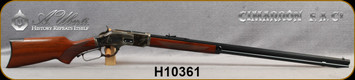 Cimarron - 44-40Win - Model 1873 Deluxe Long Range Rifle - Walnut Pistol Grip Stock/Case Hardened Receiver/Standard Blued Finish, 30"Octagon Barrel, 14 Round Capacity, Mfg# CA278, S/N H10361