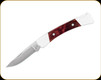 Buck Knives - Prince - 2 1/2" Blade - 420HC Stainless Steel - DymaLux Red Wood Handle w/Nickel Silver Bolsters - 0503RWS-B/9201