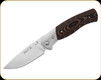 Buck Knives - Small Folding Selkirk - 3 1/4" Blade -420HC Stainless Steel - Brown/Black CNC Contoured Micarta Handle w/Steel Bolster - 0385BRS-B/10682