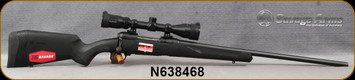 Consign - Savage - 6.5PRC - Model 110 Engage Hunter XP - Bolt Action Rifle - Black Synthetic Stock/Matte Black Finish, 24"Barrel, 2 Round Capacity, 3-9x40 Bushnell Engage Scope, Mfg# 57597 - only 30rds fired