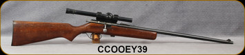 Consign - Cooey - 22LR - Model 39 - Wood Stock/Blued, 22"Barrel, iron sights, 1956 Vintage, Weaver B4, 4X Scope, Crosshairs Reticle - in Black hard case