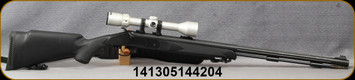 Consign - Traditions - 50Cal - Black Powder - Pursuit Pro - Break-Open Muzzleloader - Black Synthetic Monte Carlo Stock/Blued, 28”tapered fluted barrel, 1:28”twist, Bushnell, 3-9x40, Multi-X Reticle