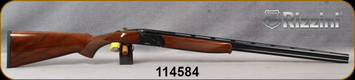 Rizzini - 410Ga/3"Magnum/28" - BR110 Small - Boxlock O/U Break Action Shotgun - Upgraded Turkish Walnut/Black Cerakote Finish, Vent-Rib Barrels, automatic ejectors, single-selective trigger, 5pc Flush-Fit Chokes, S/N 114584