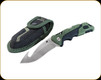 Buck Knives - Pursuit Pro Large Folding Guthook - 3 5/8" Blade - 420HC Stainless Steel - Green/Black Glass Filled Nylon/Versaflex Handle - 0660GRG-B/12256