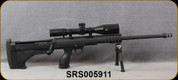 Consign - Desert Tech - 338Lapua/308Win - SRS(Stealth Recon Scout) - LR  Bullpup Config.Rifle - Black Finish/Blued, 26"Fluted Barrel, c/w Bushnell SRX Elite Tactical, 4.5-30x50, G3 Reticle, See Description