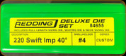 Redding - Deluxe Die Set - 220 Swift Imp 40' - 84655