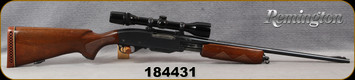 Consign - Remington - 30-06Sprg - Model 760 Gamemaster - Pump action rifle - Walnut Stock/Blued, 22"Barrel, Pachmayr Gunworks recoil pad, c/w Bushnell Scopechiref VI, 3-9x40mm, plex reticle