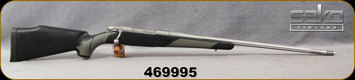Consign - Sako - 338WM - Model 75 Finnlight V - Black Synthetic Stock w/Grey touch-points/Stainless, 24.3"Fluted Barrel, 4rd capacity, muzzle brake - barrel has fluting mark on bottom near forestock
