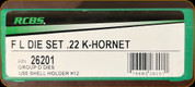 RCBS - Full Length Dies - 22 K-Hornet - 26201