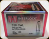 Hornady - 338 Cal - 250 Gr - Interlock - Round Nose - 100ct - 3330