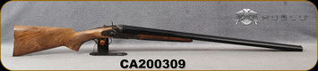 Huglu - 12Ga/3"/30" - 201HRZ - SxS - Grade AA Turkish Walnut Standard Grip/Case Hardened/Chrome-Lined Barrels, Double Trigger, 5pc. Ventus Mobile Choke, SKU# 8681715392240-2, small mark on right forend