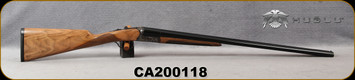 Huglu - 20Ga/3"/28" - Model 200A - SxS Single Trigger - Grade AA English Grip Turkish Walnut/Hand-Engraved Case Hardened Receiver/Chrome-Lined Barrels, 5pc. Mobile Choke, Sku: 8681715398242-2, S/N CA200118
