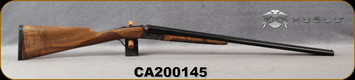 Huglu - 28Ga/2.75"/26" - Model 200A Mini - SxS Single Trigger - Grade AA Turkish Walnut English Grip Stock/Case Hardened Receiver/Blued, SKU# 8681715398136-2, S/N CA200145