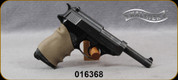 Consign - Walther - 9mm - Model P38 - Checkered Black Synthetic w/Tan Hogue Grip slipcover/Blued, 5"Barrel