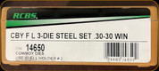 RCBS - 3 Die Steel Cowboy Set - .30-30 Win - 14650