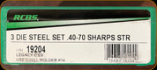 RCBS - 3 Die Steel Set - Legacy Dies - .40-70 Sharps Straight - 19204 