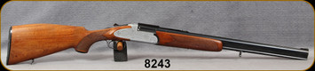 Consign - Antonio Zoli - 222Rem/12Ga/2.75" - Rifle/Shotgun Combo - Checkered Walnut Stock w/Cheekpiece/Highly engraved Silver Receiver and sideplates/Blued, 24"Barrels, folding rear sight