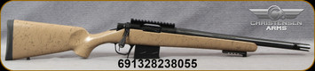 Christensen Arms - 308Win - Ridgeline Scout - Bolt Action Rifle - Tan w/Black Web Carbon Fiber Composite Stock/Aerograde Carbon Fiber Wrapped,16"Threaded Barrel, 0MOA Picatinny Optics Rail, 3 Prong Flash Hider, Mfg# 801-06120-00